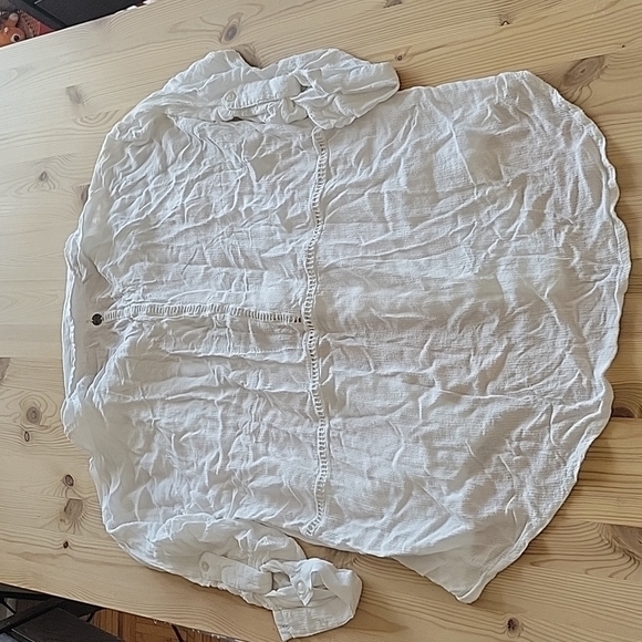 RIP CURL Women White Long Sleeve Button-Down Shirt S - Picture 5 of 10